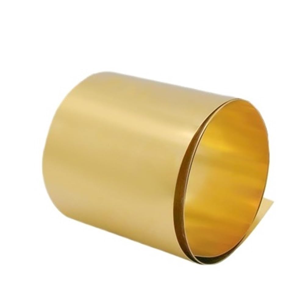 QZDIANGE Brass Foil Sheet,Brass Metal Thin Plate for Creative Projects/1Pc/0.15 * 200 * 1000Mm