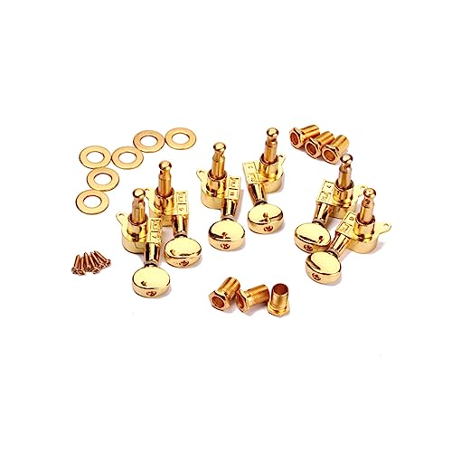 VANZACK Gold Tuning Pegs for Electric Guitar Tuners Machine Heads Concave Design Durable Construction Style for String Guitars
