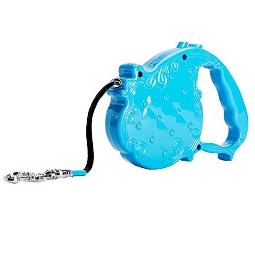 Laisse rétractable barock bleu turquoise enrouleur sangle pour petit et moyen chien