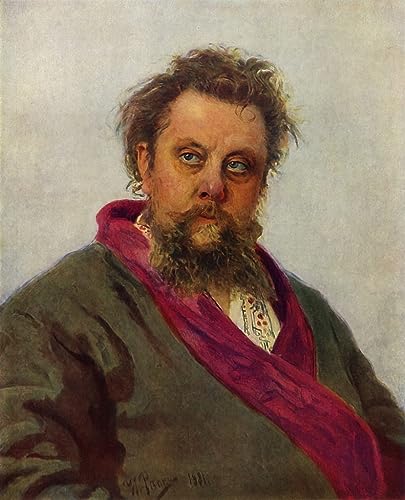 Tableau Toile Portrait Mussorgsky par Repin Idée Cadeau Mélomane Déco Murale 60x90
