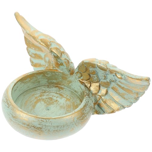 Opiniones de Candeleros los mejores 5. 49 Ciieeo Candelador De Velas Alas De Ángel Resina Decorativo para Bodas Fiesta Cena Romántica Y Hogar 3.85X2.36X1.37In