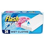 Flash Speed Mop Wet Floor Cleaning Wipes 24 Cloths Antibacterial Scented Mop Wet Cloth Refills Multi-Surface Floor Wipes Trap & Lock Daily Dirt, Grease & Grime, Gives Hygiene Cleaning (Wild Orchid)