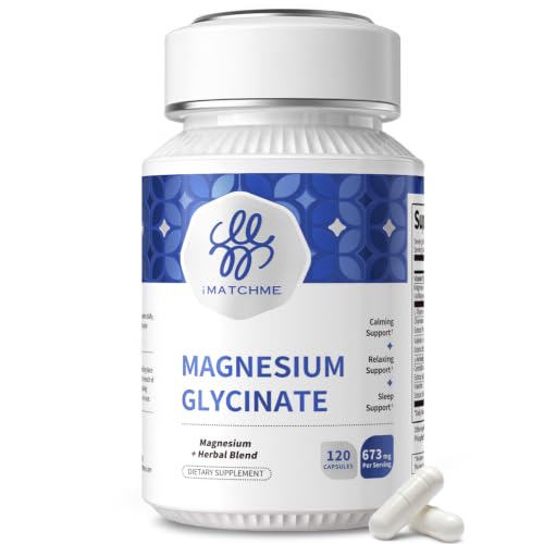 iMATCHME Magnesium Glycinate 155mg with L-Theanine, Chamomile & GABA 120 ct