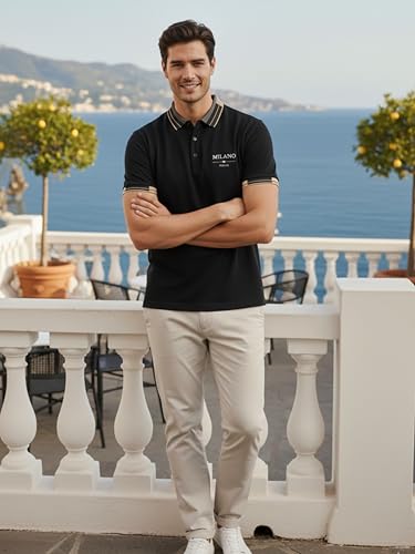 Image of VastraVibes Men's Polo T Shirt | Smart Casual Stylish Top | Slim Fit Trendy Wear | Travel Office Party | Premium Men's Fashion