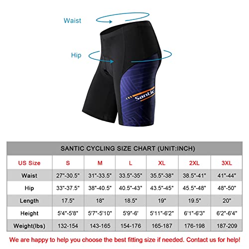 Short de cyclisme séchage rapide Santic avec insert bleu taille S - 2