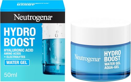 Neutrogena Hydro Boost Water Gel (1x 50ml), Oil-Free Face Cream with Hyaluronic Acid, Amino Acids and Electrolytes, Lightweight Face Care with 72 Hour Hydration, For Acne-Prone and Sensitive Skin