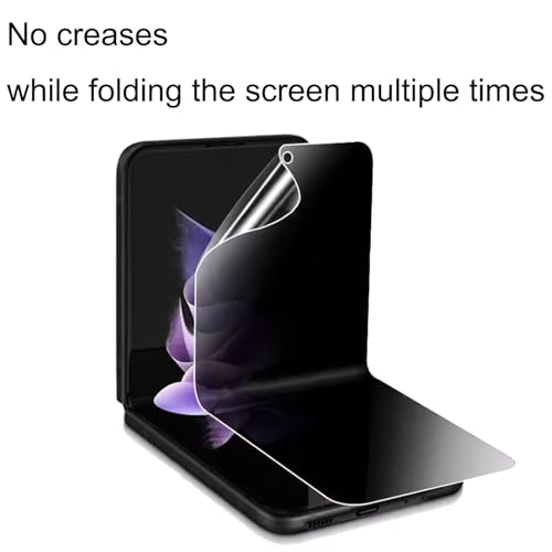 YIEDBCX 2 Pack Privacy Matte Inner Screen Protector For Samsung Galaxy Z Flip 7 Z Flip 8, 2 Pack Outer Anti-spy Anti-Glare Soft Film +2X Camera Lens Protector by YIEDBCX - Used condition - Image 3