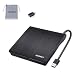 External CD/DVD Drive, Haiway USB 3.0 Portable CD/DVD +/-RW Drive Slim CD/DVD ROM Rewriter Burner Superdrive High Speed Data Transfer for Laptop Desktop PC Windows 7/8.1/10 Linux OS