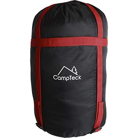 CampTeck U6954 - Lightweight Compression Bag Stuff Sack Water Resistant Compression Sack for Sleeping Bag, Clothes Storage, Travel, Camping, Outdoor - Black Cover