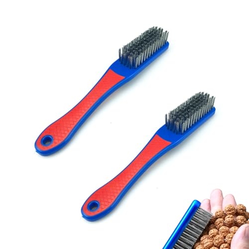 Image of Wire Brushes for Cleaning,2 PCS Heavy Duty Stainless Steel Wire Scratch Brush Heavy Duty Wire Brushes for Metal Rust Cleaning,Paint Scrubbing