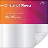 Easy Cut Stencil Sheet Set of 24 - 12”x12” Acetate Mylar for Cricut Vinyl Cutting – Craft Material