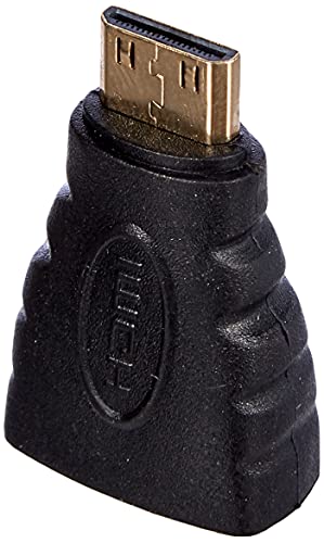 HDSupply HA030 Mini HDMI Stecker auf HDMI Buchse Adapter (vergoldet, FullHD, 1080p) schwarz 1 st&uuml;ck