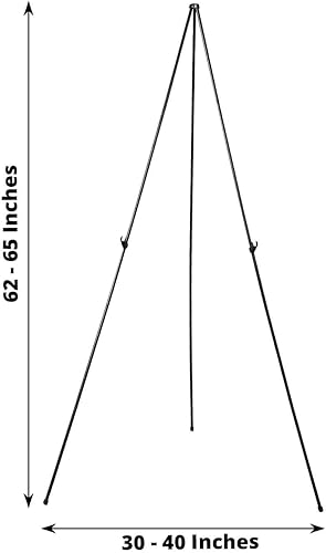 Miniatura 3 de Efavormart - Soporte de caballete de metal negro de 65 pulgadas, soporte de trípode plegable, perfecto para ceremonias de boda, decoraciones
