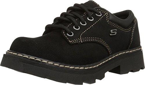 Skechers womens Parties - Mate Oxford, Black Scuff Resistant Leather, 8 US