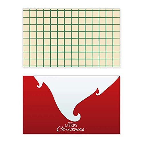 Carte de Noël vintage grillage blanc vert correspondance hivernale rustique