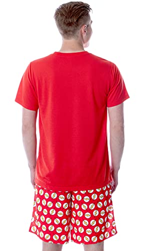 DC Comics Mens' The Flash Logo Short Sleeve Shirt Pajama Short Set4