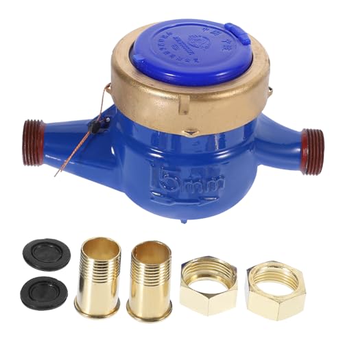 Cabilock Medidor De Agua De Metal Dn15 Rotor, Resistente Corrosión, Para Uso Doméstico y Jardín, Contador De Flujo De Agua, 1 Unidad, Instalación Fácil