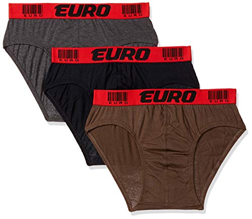 Image of Euro Men's Solid Brief (Pack of 3)(Colors and Prints May Vary)