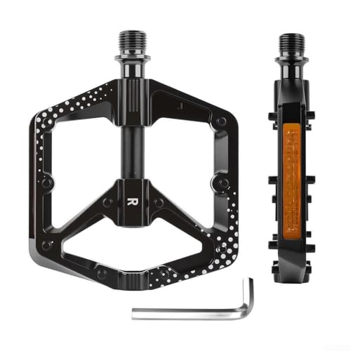 Pedales de plataforma para bicicleta con pasadores antideslizantes de aluminio 5