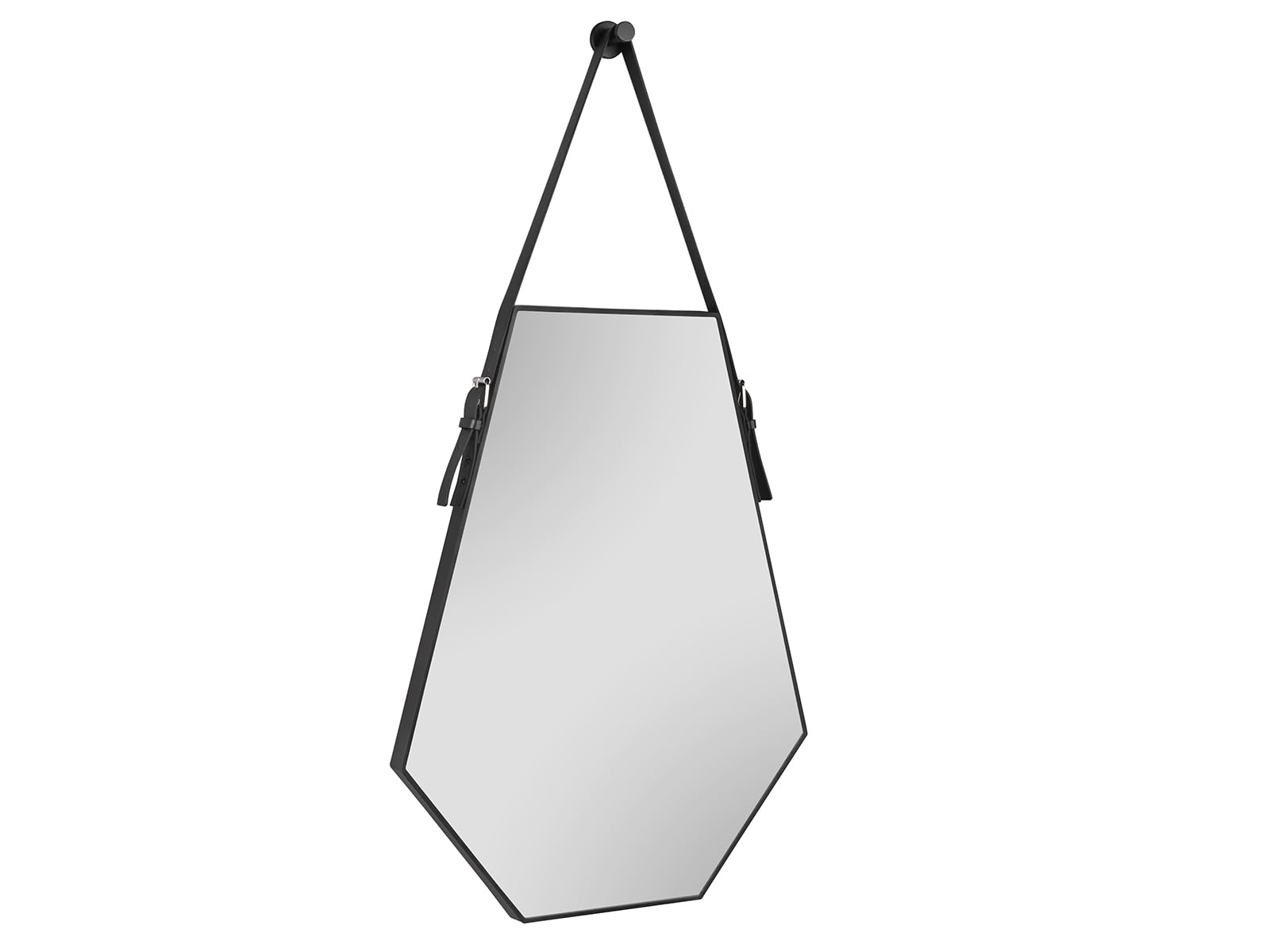 Specchio da parete EMMI con cornice nera da appendere, 48,5 x 66 cm