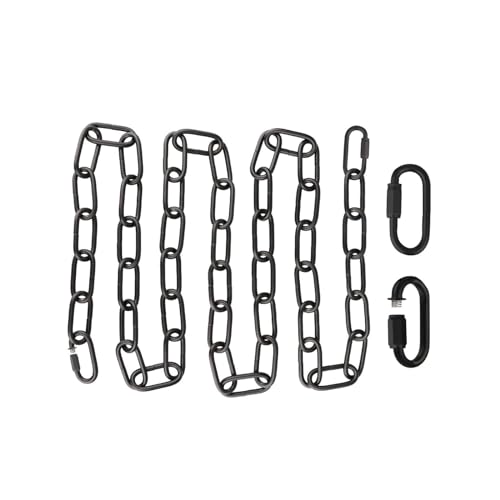Sdlnklm ライトチェーン 強化鉄製 クイックリンク付き 照明器具チェーン 延長可能 吊り下げ照明チェーン 重量対応 取り付け簡単 植物 天井ランプ シャンデリア ペンダントに適用, ブラック