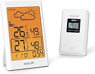 Digital Indoor Outdoor Thermometer Hygrometer Wireless, Temperature Humidity Guague Weather Station for Ba