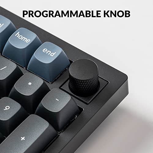 Image of Keychron V5 Wired Custom Mechanical Keyboard Knob Version, 96% Layout QMK /VIA Programmable with Hot-swappable Keychron K Pro Blue Switch Compatible with Mac Windows Linux Black (Non-Transparent)