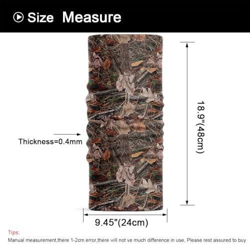 Image of WTACTFUL Camo Face Mask Men Women, 2-Pack Seamless Neck Gaiter Balaclava