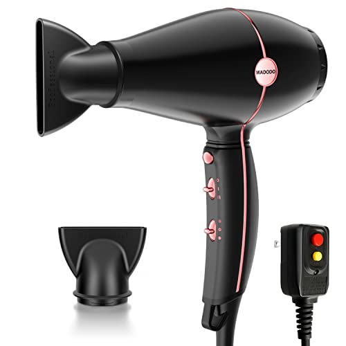 Wadodo Ionic Hair Dryer, 2000W Professional Blow Dryer Fast Drying Hairdryer Travel Blowdryer, Lightweight Constant Temperature Low Noise Portable Salon Ion Hair Dryers For Women Men(Matte Black) #TOP4