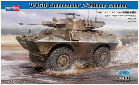 Hobby Boss V-150 Commando with 20mm Cannon Vehicle Model Building Kit image 2