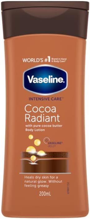 Lot de 6 lotions pour le corps Vaseline – Cacao Radiant pour peaux sèches 6 x 200 ml