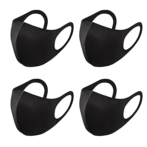 4 Pcs Cloth Masks Washable,Reusable Masks, 3D Thin and Breathable Masks for Men and Women, Soft Elastic Dust Cloth Masks (A)