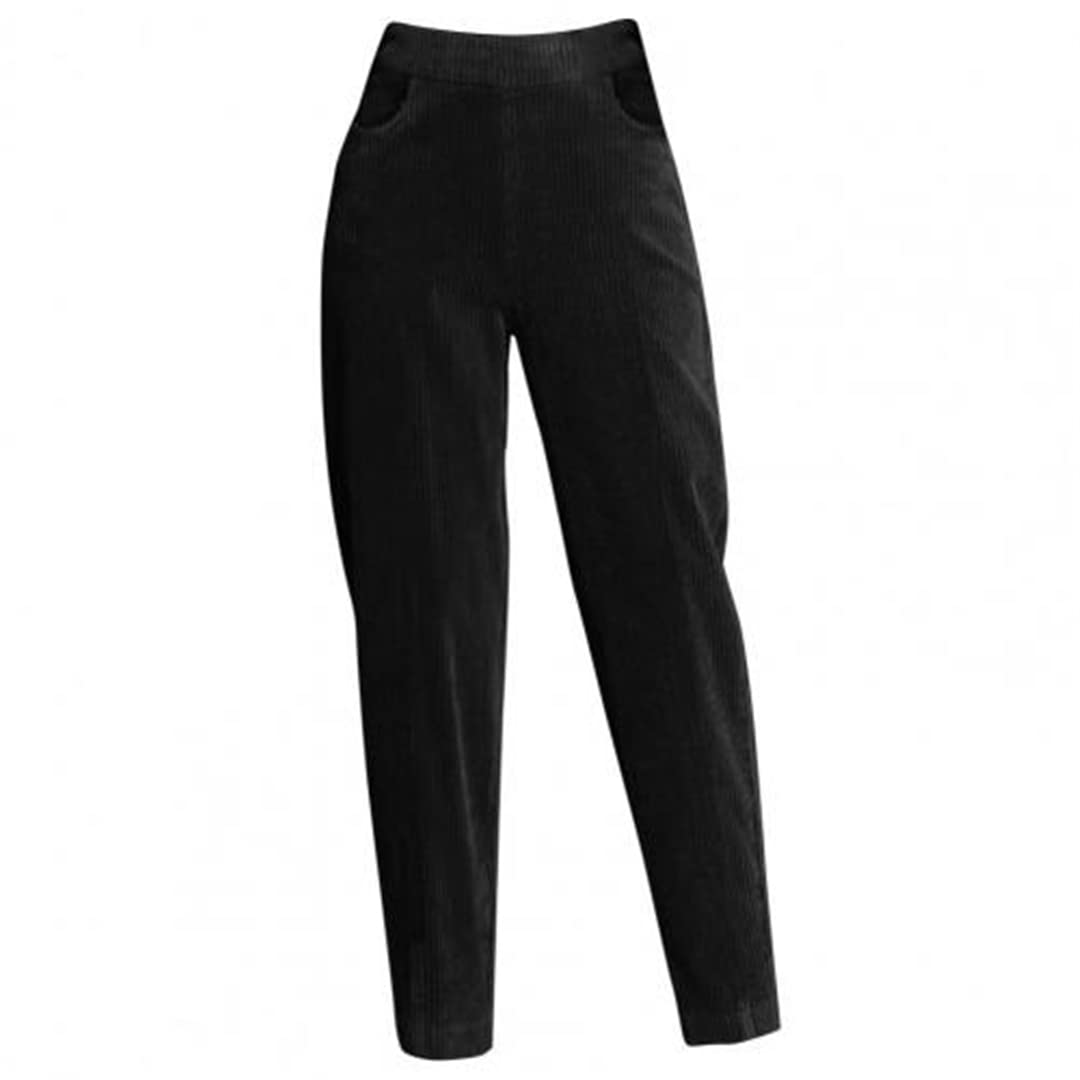 Women Pants Elastic Waist Warm Straight Winter Trousers for Daily Wear