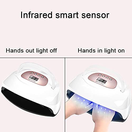 Misstu Uv Led Nail Lamp 150W, Sun Uv Gel Nail Polish Curing Dryer Light, Nail Dryer Light With 4 Timer Presets For Two Hands, Uv Dryer Machine For Professional Salon #TOP3