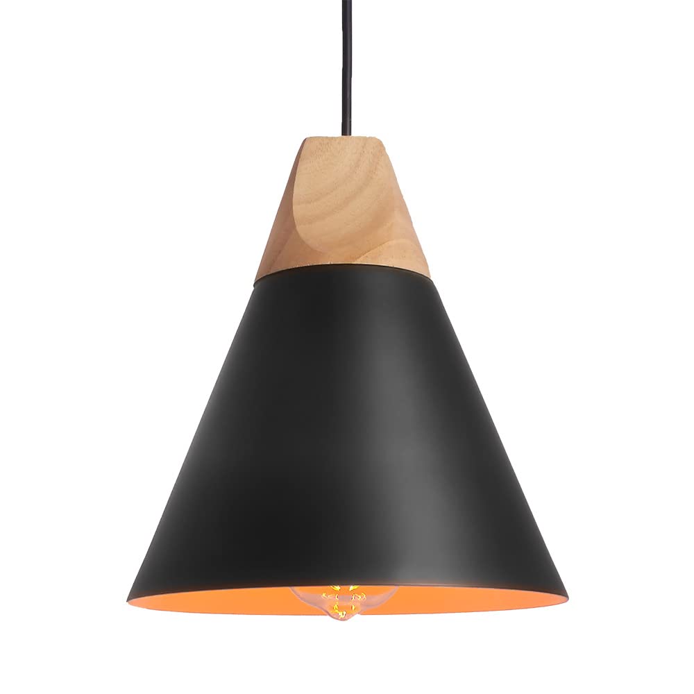 Abinlina Industrial Retro Chandelier - Solid Wood & Metal Hanging Lamp for Living Room, Restaurant, Hotel, Bar