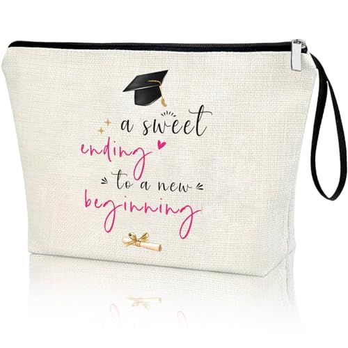 APAKUTA 2026 Graduation Gift for Her Class of 2026 Grad Party Graduation Personalised Gift Keepsake, Gifts for University or College Graduates Zipper Organize Makeup Bag Travel Cosmetic Pouch