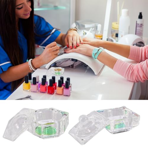 Gatuida 2pcs Nail Art Glass Crystal Cups miniatura 5