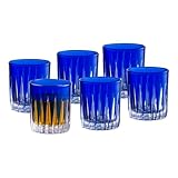 Barski Farbiges Schnapsglas – Kobaltblau Likörgläser – Set mit 6 eleganten farbigen Schnapsgläsern – Verwendung für Wodka, Tequila, Whiskey, Spirituosen und Liköre – jedes Glas ist 75 ml, hergestellt