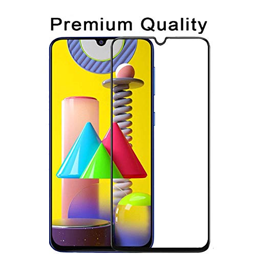 Image of DD SON Screen Protector Full Glue Coverage Edge to Edge Tempered Glass for Samsung Galaxy M31 / F41 / M21 / M21 (2021) / M30 / M30s / A30 / A50 / A20 / A30s / A50s / M10S / M21s / M31 Prime (Black)