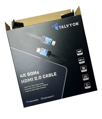 Image of Talyon 4K HDMI Cable, High Speed with Mirror and Extended Mode Support, Black and Blue
