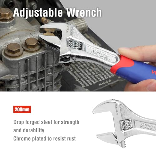 WORKPRO 5-Piece Pliers Set, Includes 250 mm Water Pump Plier, 200 mm Combination Plier, 200 mm Long Nose Pliers, 180 mm Diagonal Cutter, 200mm Adjustable Wrench, with Soft Grip Handles 7 WORKPRO 5-Piece Pliers Set, Includes 250 mm Water Pump Plier, 200 mm Combination Plier, 200 mm Long Nose Pliers, 180 mm Diagonal Cutter, 200mm Adjustable Wrench, with Soft Grip Handles - Image 7