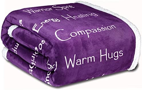 WOLF CREEK BLANKET Co. - Compassion Blanket - (50X65) Strength Courage Super Soft Warm Hugs, Get Well Gift Blanket Healing Thoughts Positive Energy Love & Hope & Fluffy Comfort