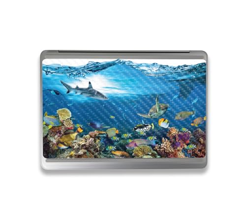 Image of MightySkins Carbon Fiber Skin Compatible with Microsoft Surface Laptop Studio 2 (2023) Full Wrap Kit - Below The Waves | Protective, Durable Textured Carbon Fiber Finish | Made in The USA