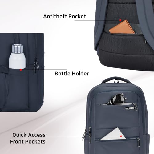 Image of Safari Tux 30L Formal Laptop Backpack Bag for Men & Women, Ideal for Office Use /School /College Boys and Girls, 2 Compartment, Premium PU Fabric, Antitheft, Trolley Sleeve & Organizer