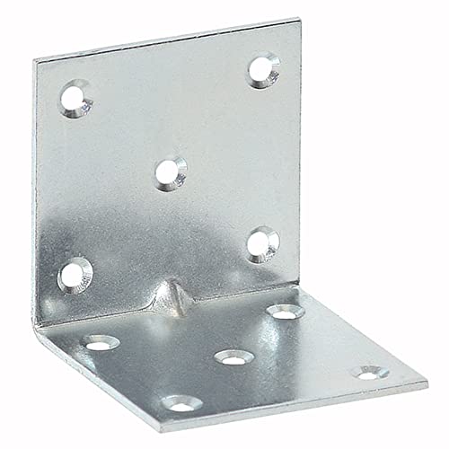 50 Stück Winkel Winkelverbinder Lochwinkel Lochplattenwinkel mit Sicke 60 x 60 x 60 x 2