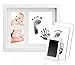 Norjews Baby Handabdruck und Fußabdruck, Baby Holz Bilderrahmen mit 2 x"Clean Touch" Stempelkissen & 2 x Druckkarten, Fotoalbum Set Baby Geschenk für Neugeborene Babyparty