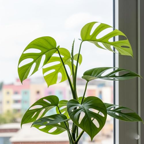 Image of Live Monstera Deliciosa Plant ||Large Swiss Cheese Plant||Indoor Tropical House Plant With pot||Decorative House plant&Air purifying plant||(Pack of-1) A 16