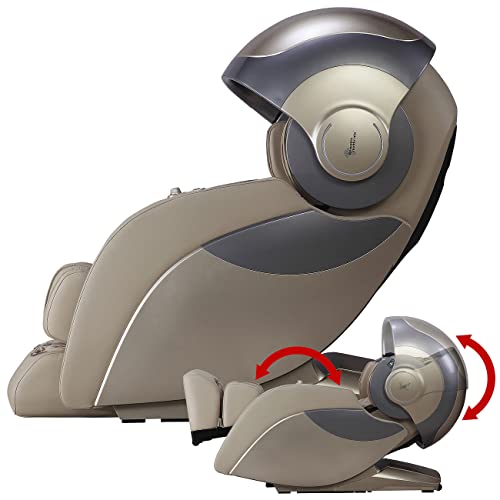 newgen medicals Luxus-Ganzkörper-Massagesessel mit Space-Cover, Bluetooth, App, beige – Bild 6