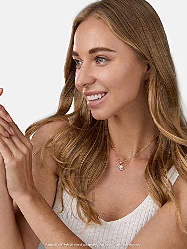 Image of MINUTIAE Love Heart Shape With White Cubic Zirconium Diamond Pendant Necklace for Girls And Women with Extendable Chain