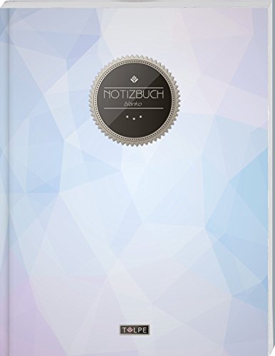 TULPE Blanko Notizbuch A4 „C108 Himmelblau“ (140+ Seiten, Vintage Softcover, Seitenzahlen, Register, Weißes Papier - Dickes Notizheft, Skizzenbuch, Zeichenbuch, Blankobuch, Sketchbook) Cover